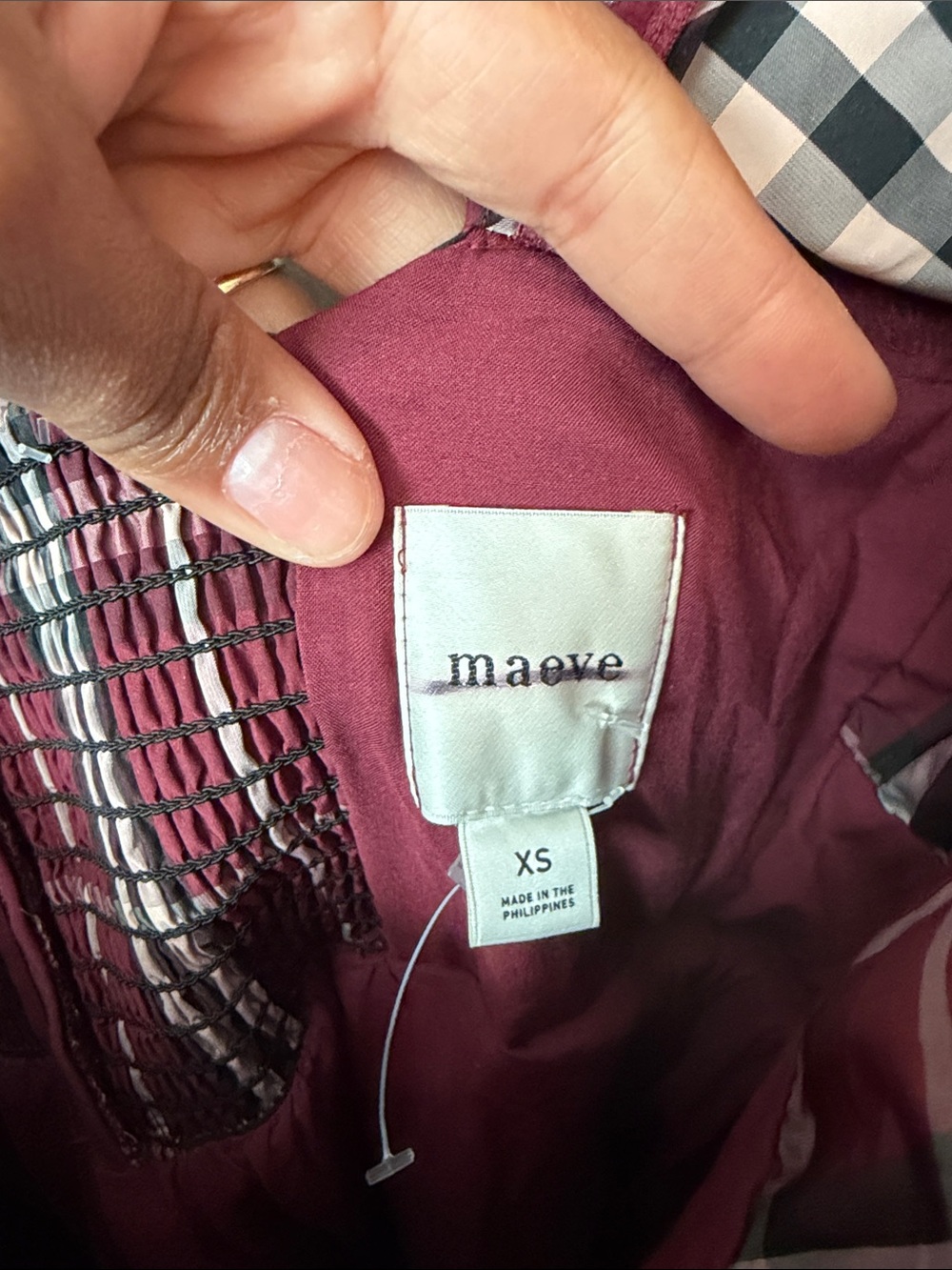 Anthropologie Maeve tartan plaid mini babydoll dress XS - Picture 5 of 9